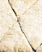 Handknotted Beni Ourain Rug 3 X 5 Ft | 90 X 150 Cm / With Tassels / Short (0.4” / 1 cm)