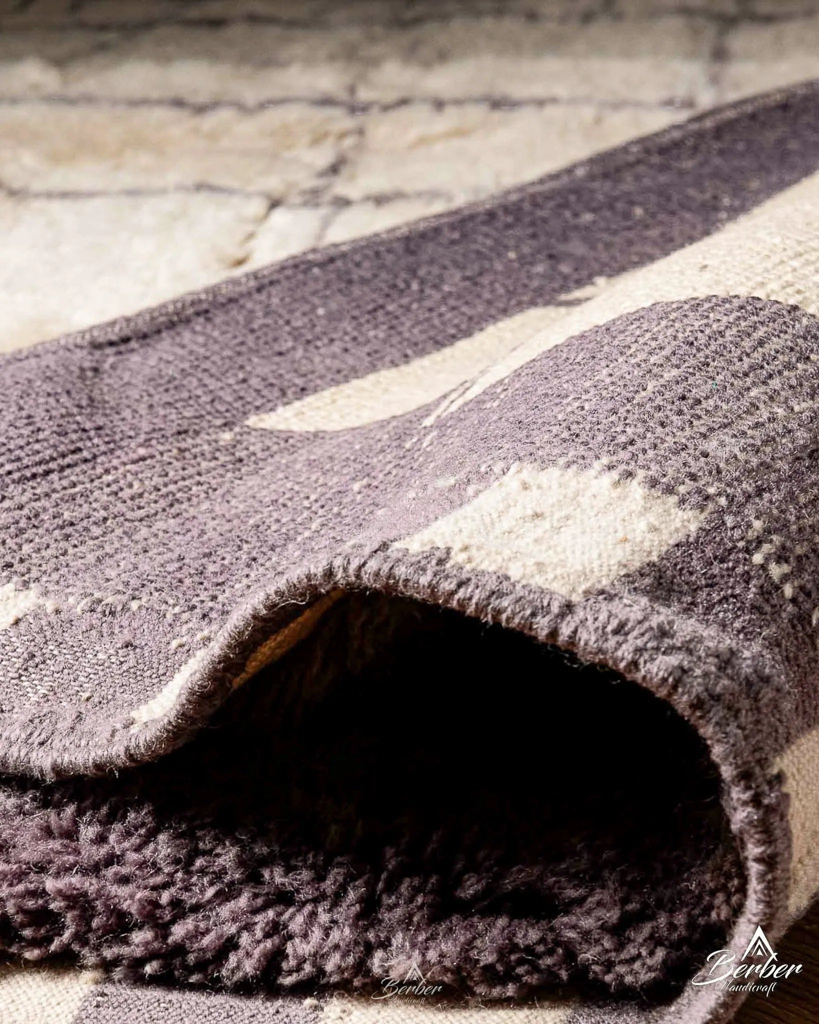 Berber Area Carpet 3 X 5 Ft | 90 X 150 Cm / With Tassels / Short (0.4” / 1 cm)