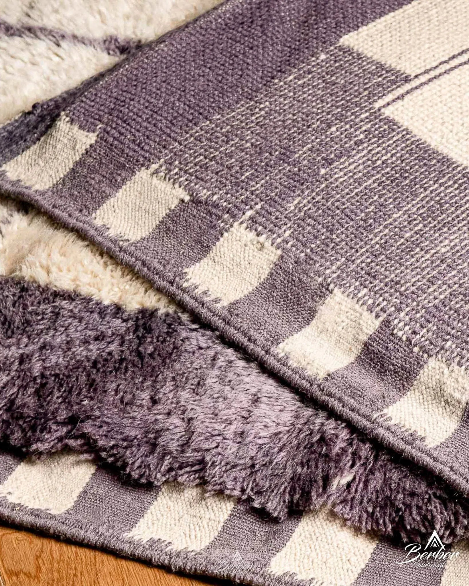 Berber Area Carpet 3 X 5 Ft | 90 X 150 Cm / With Tassels / Short (0.4” / 1 cm)