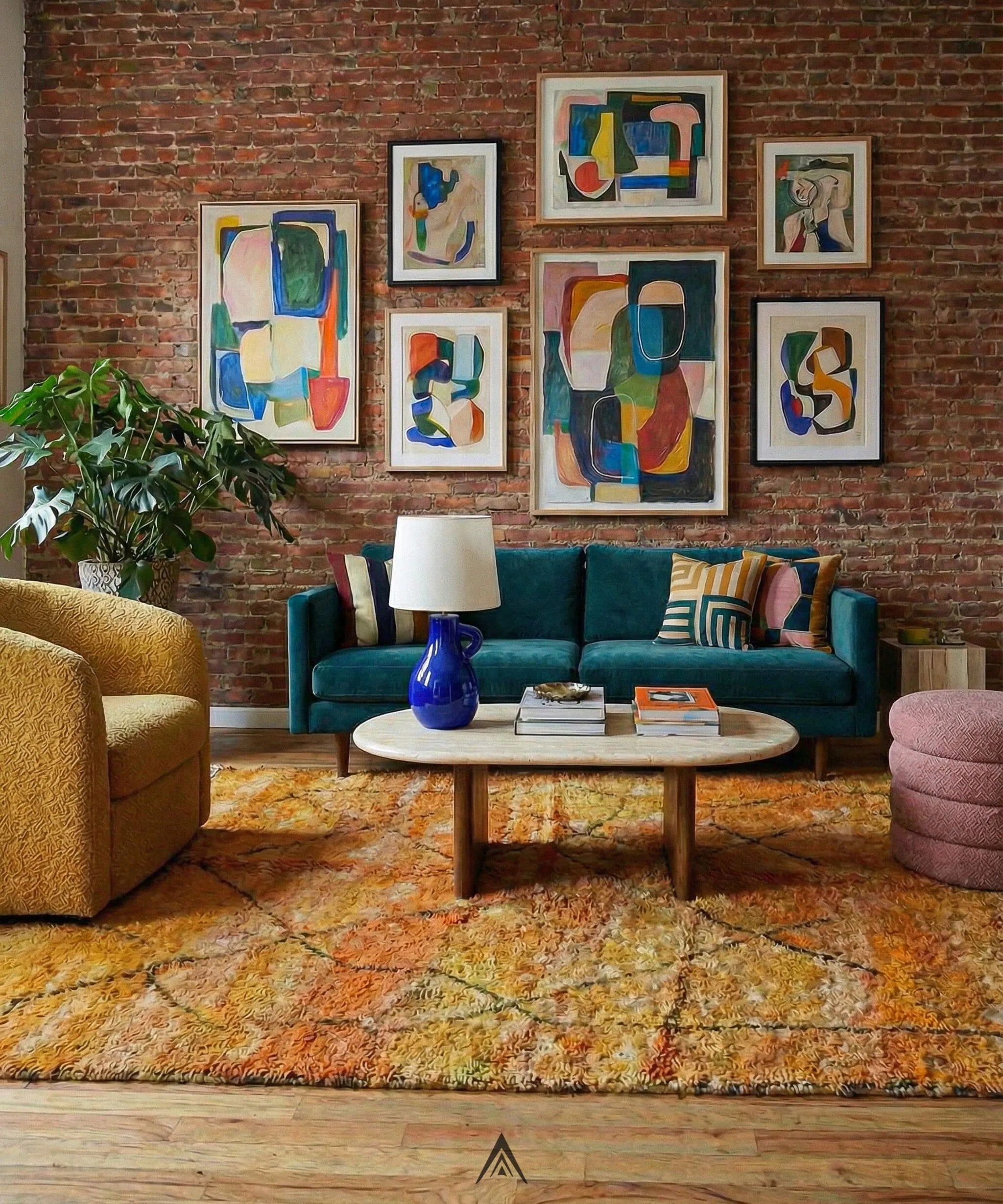 Berber Area Rug 5.3x7.2 ft - 162x220 cm-Berber Handicraft