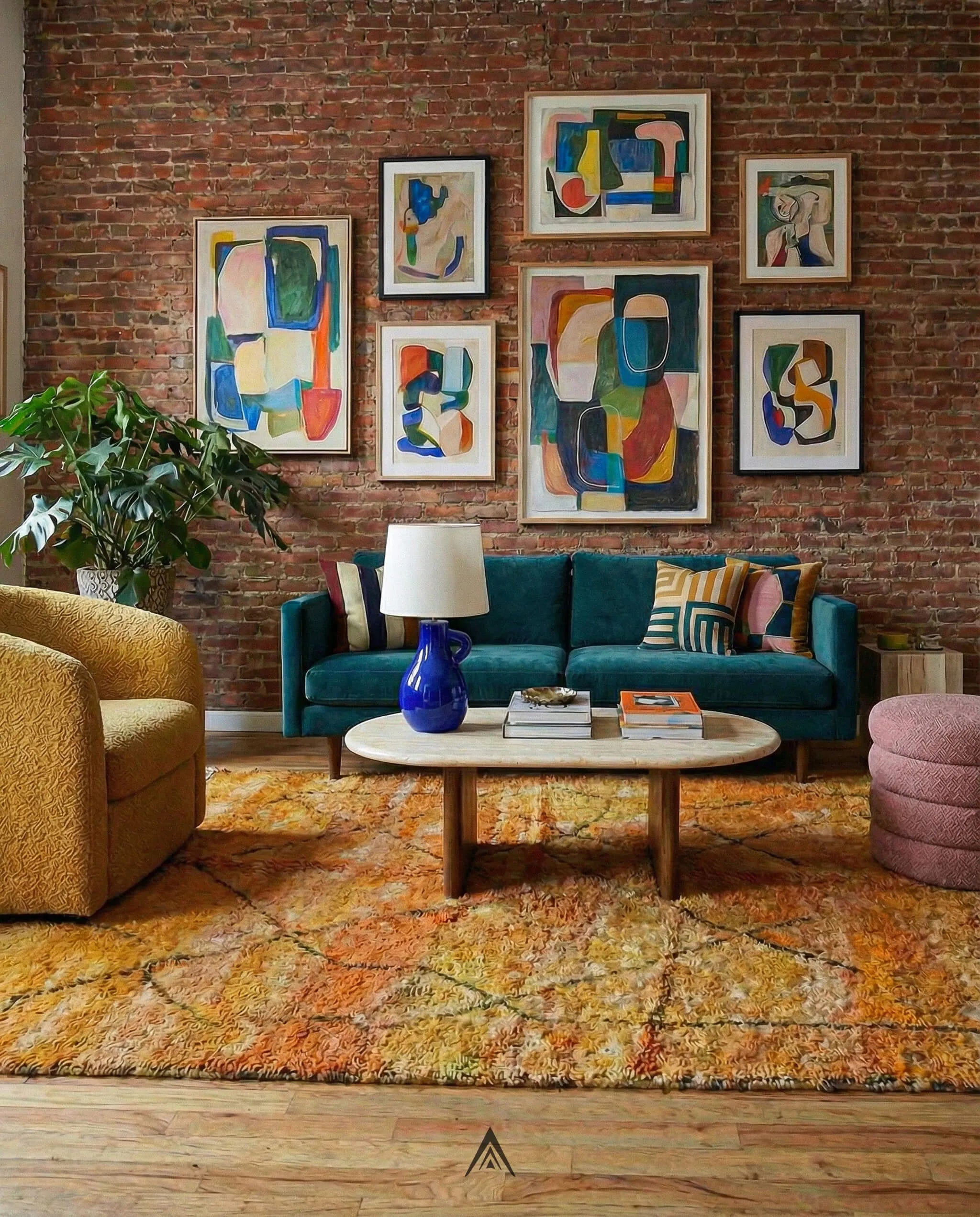 Berber Area Rug 5.3x7.2 ft - 162x220 cm-Berber Handicraft