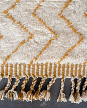 Berber Minimalist Rug 3 X 5 Ft | 90 X 150 Cm / With Tassels / Short (0.4” / 1 cm)