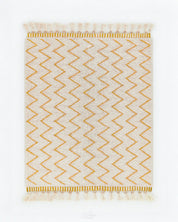 Berber Minimalist Rug 3 X 5 Ft | 90 X 150 Cm / With Tassels / Short (0.4” / 1 cm)