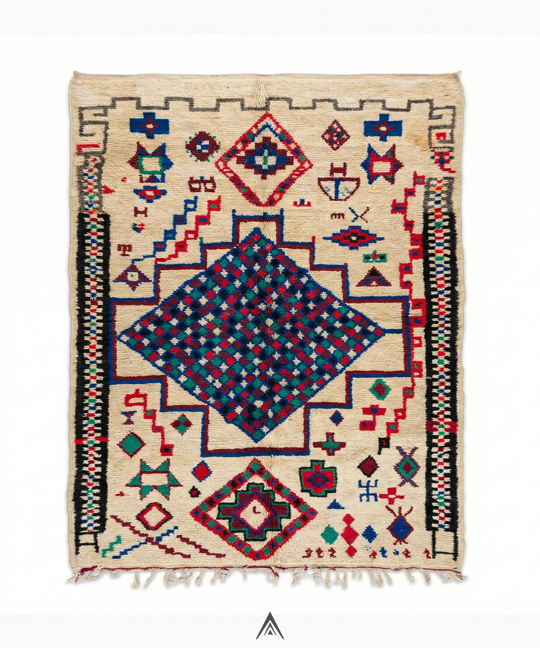 Berber Plush Rug 6.5x9.4 ft - 200x288 cm-Berber Handicraft