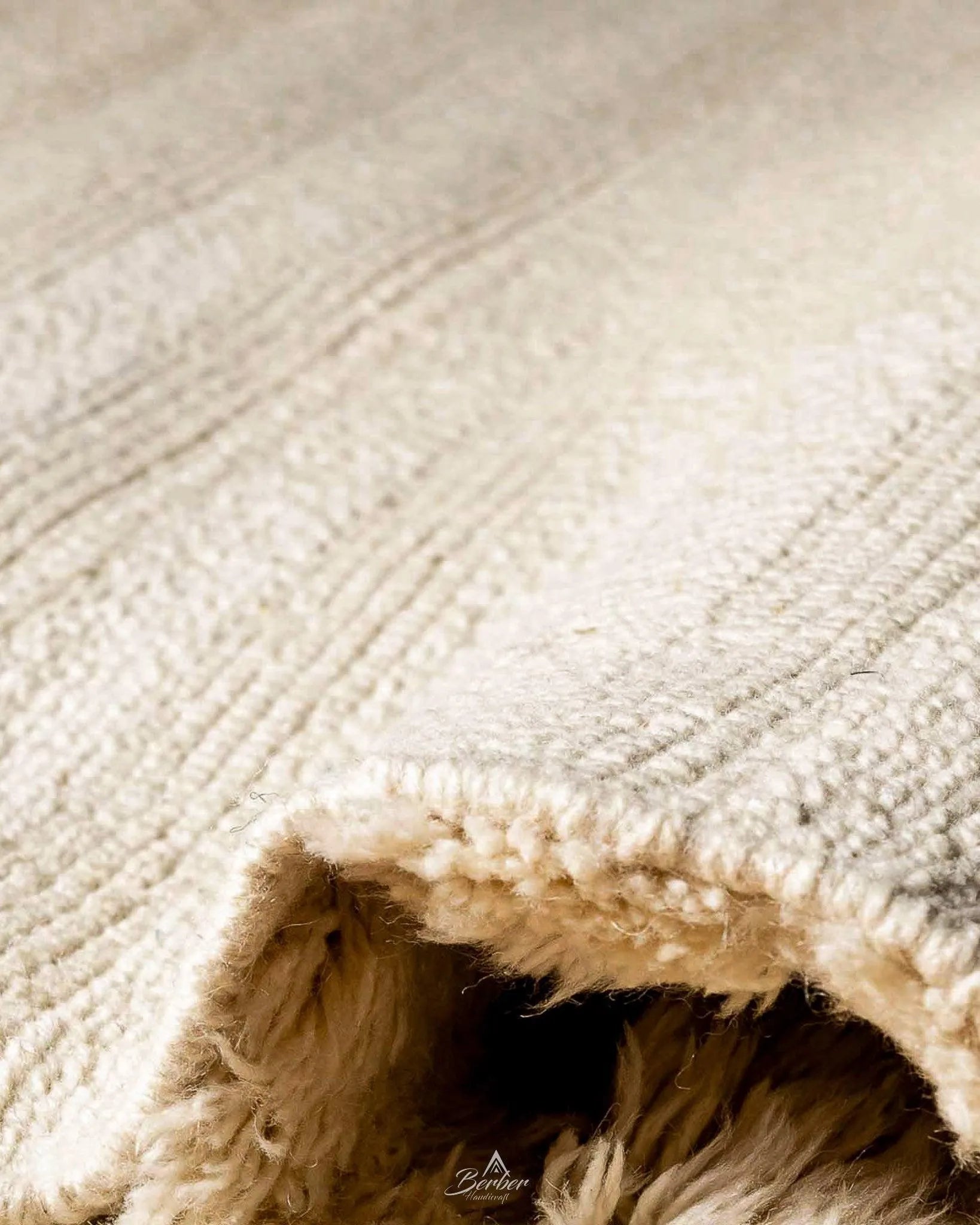Berber Wool Rug 3 X 5 Ft | 90 X 150 Cm / With Tassels / Short (0.4” / 1 cm)