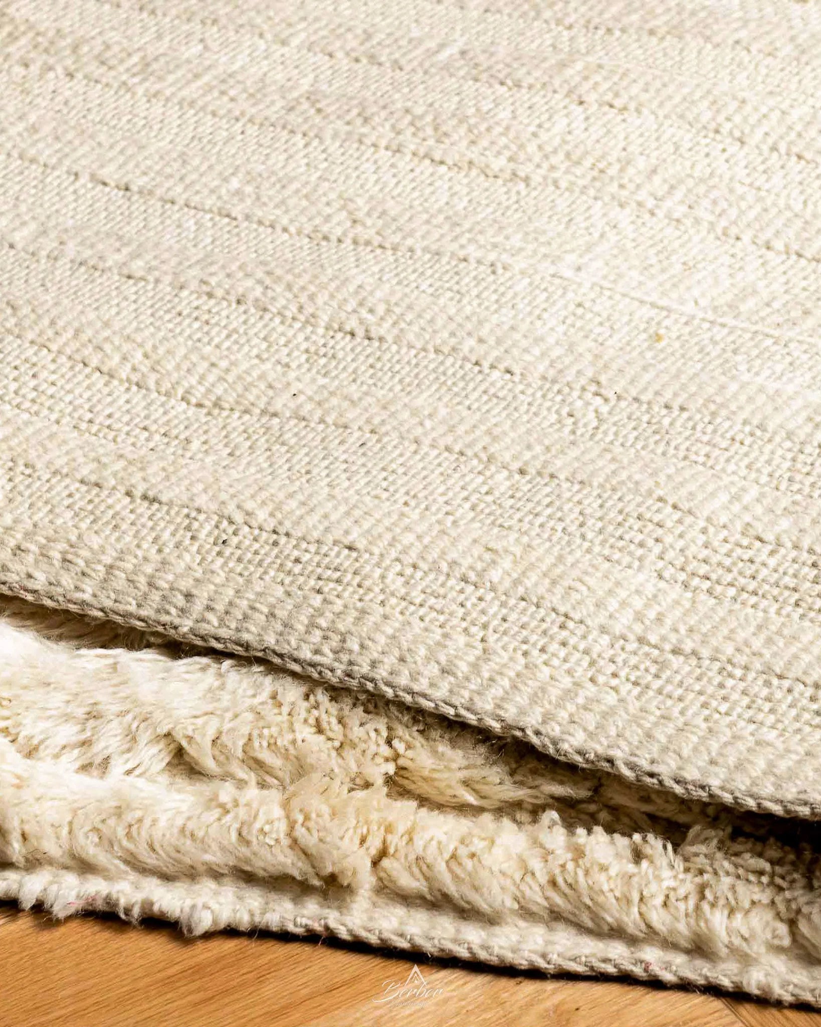 Berber Wool Rug 3 X 5 Ft | 90 X 150 Cm / With Tassels / Short (0.4” / 1 cm)