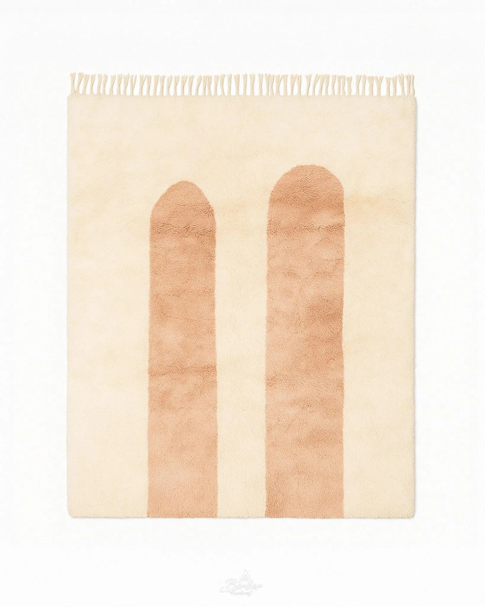 Biophilic Rug 3 X 5 Ft | 90 X 150 Cm / With Tassels / Short (0.4” / 1 cm)