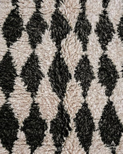 Black And White Checkered Rug 3 X 5 Ft | 90 X 150 Cm / With Tassels / Short (0.4” / 1 cm)
