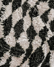 Black And White Checkered Rug 3 X 5 Ft | 90 X 150 Cm / With Tassels / Short (0.4” / 1 cm)
