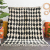 Black And White Checkered Rug - Berber Handicraft