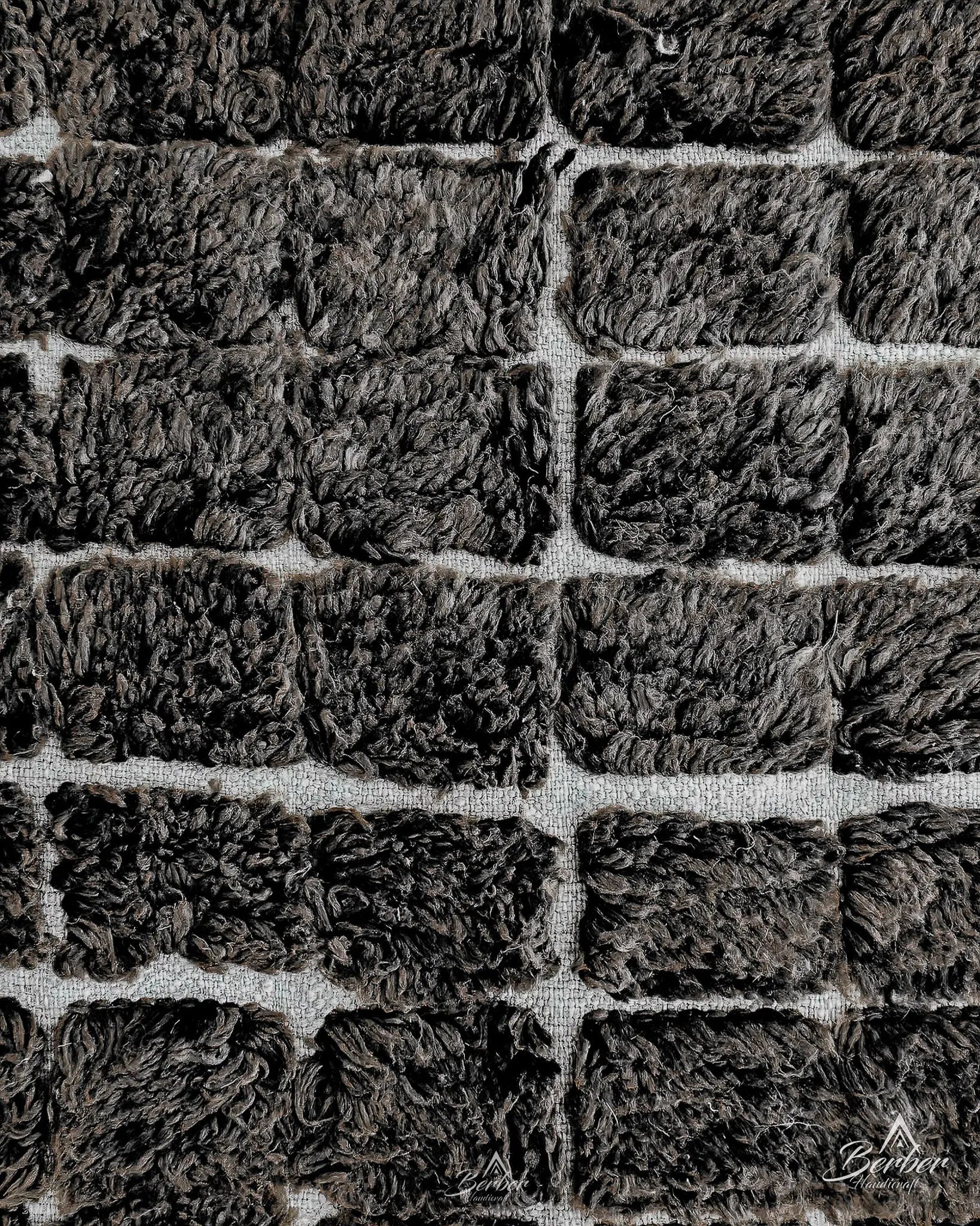 Black Berber Rug 3 X 5 Ft | 90 X 150 Cm / With Tassels / Short (0.4” / 1 cm)