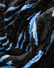 Black Blue Berber Rug 3 X 5 Ft | 90 X 150 Cm / With Tassels / Short (0.4” / 1 cm)