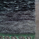 Black Green Moroccan Rug - Berber Handicraft