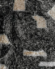 Black Handmade Rug 3 X 5 Ft | 90 X 150 Cm / With Tassels / Short (0.4” / 1 cm)