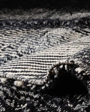 Black Moroccan Berber Rug-Berber Handicraft