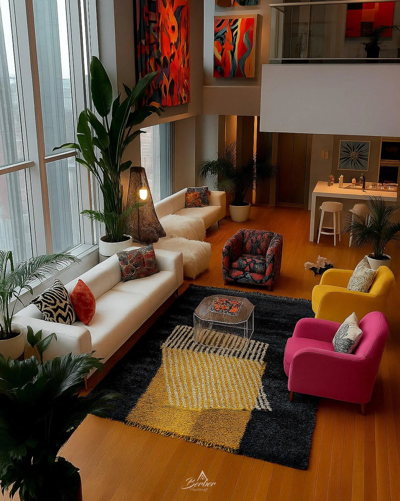 Black Moroccan Rug 3 X 5 Ft | 90 X 150 Cm / With Tassels / Short (0.4” / 1 cm)