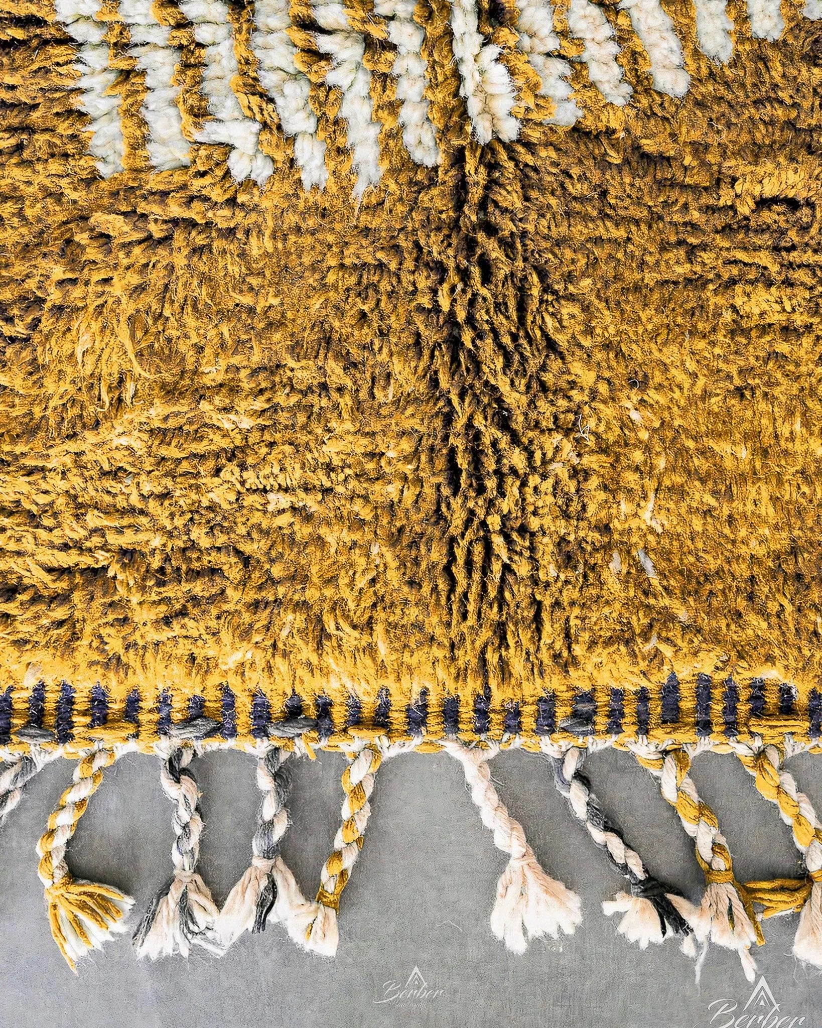 Black Moroccan Rug 3 X 5 Ft | 90 X 150 Cm / With Tassels / Short (0.4” / 1 cm)
