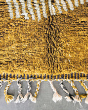 Black Moroccan Rug 3 X 5 Ft | 90 X 150 Cm / With Tassels / Short (0.4” / 1 cm)