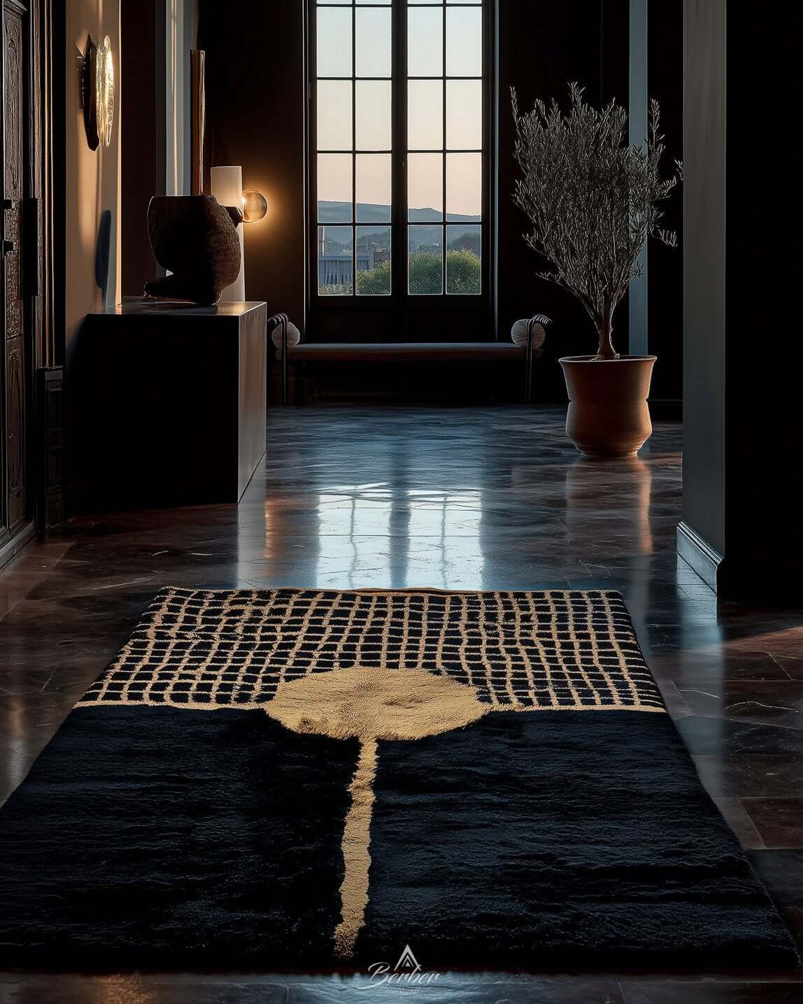 Black-Moroccan-rugs-cover-Mobile-4-Berber Handicraft