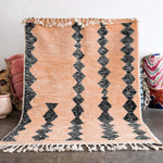 Black Peach Boujaad Rug - Berber Handicraft