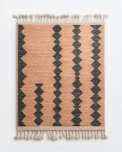 Black Peach Boujaad Rug-Berber Handicraft