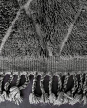 Black Trellis Rug 3 X 5 Ft | 90 X 150 Cm / With Tassels / Short (0.4” / 1 cm)