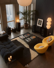 Black and Grey Berber Carpet 3 X 5 Ft | 90 X 150 Cm / With Tassels / Short (0.4” / 1 cm)