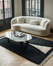 Black and Grey Berber Carpet-Berber Handicraft