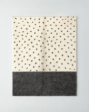 Black and White Dotted Berber Rug 3 X 5 Ft | 90 X 150 Cm / With Tassels / Short (0.4” / 1 cm)