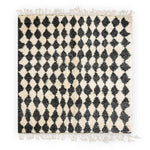 Black And White Checkered Rug - Berber Handicraft