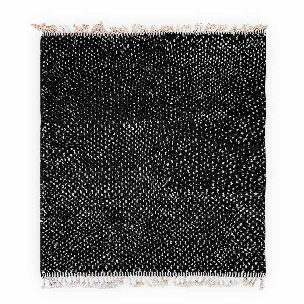 Black Dotted Rug - Berber Handicraft