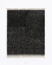 Black Dotted Rug 3 X 5 Ft | 90 X 150 Cm / With Tassels / Short (0.4” / 1 cm)