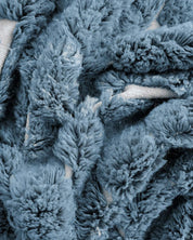 Blue Beni Ourain Carpet 3 X 5 Ft | 90 X 150 Cm / With Tassels / Short (0.4” / 1 cm)
