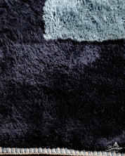 Blue Berber Rug 3 X 5 Ft | 90 X 150 Cm / With Tassels / Short (0.4” / 1 cm)