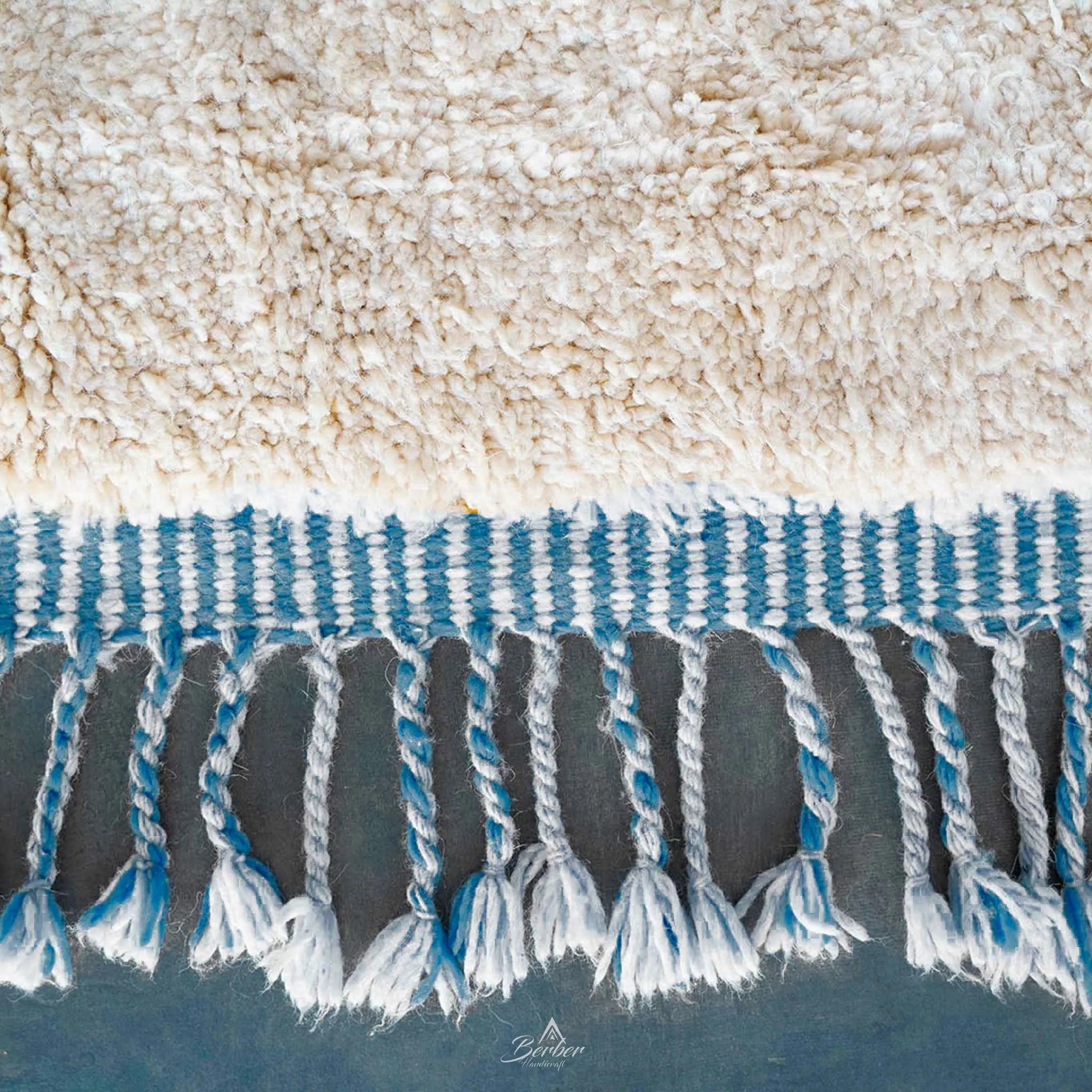 Blue Boho Carpet-Berber Handicraft