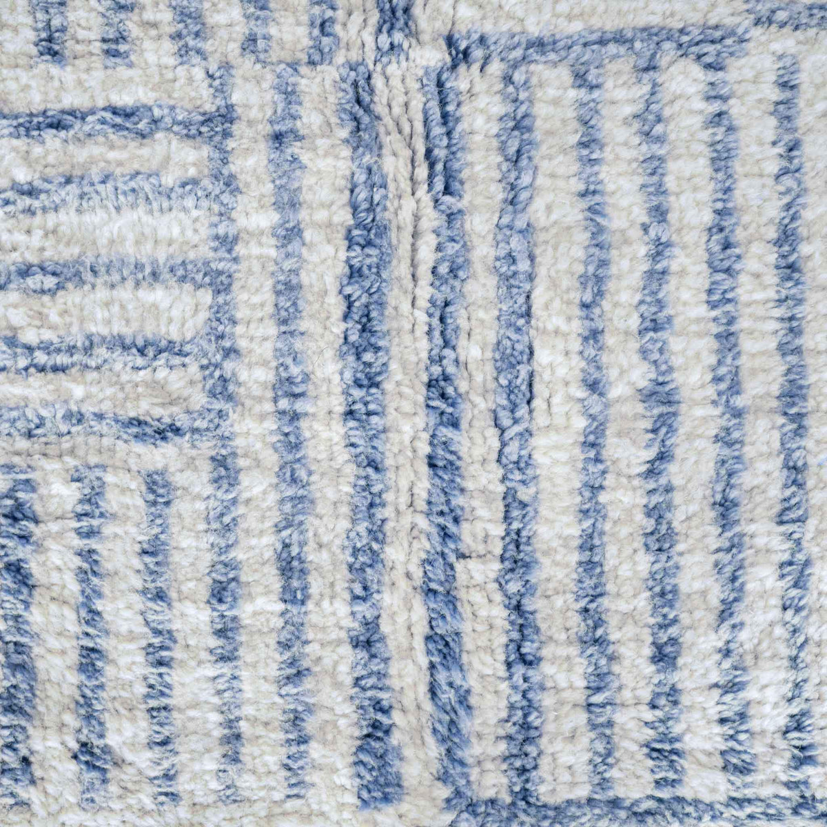 Blue Boho Rug - Berber Handicraft