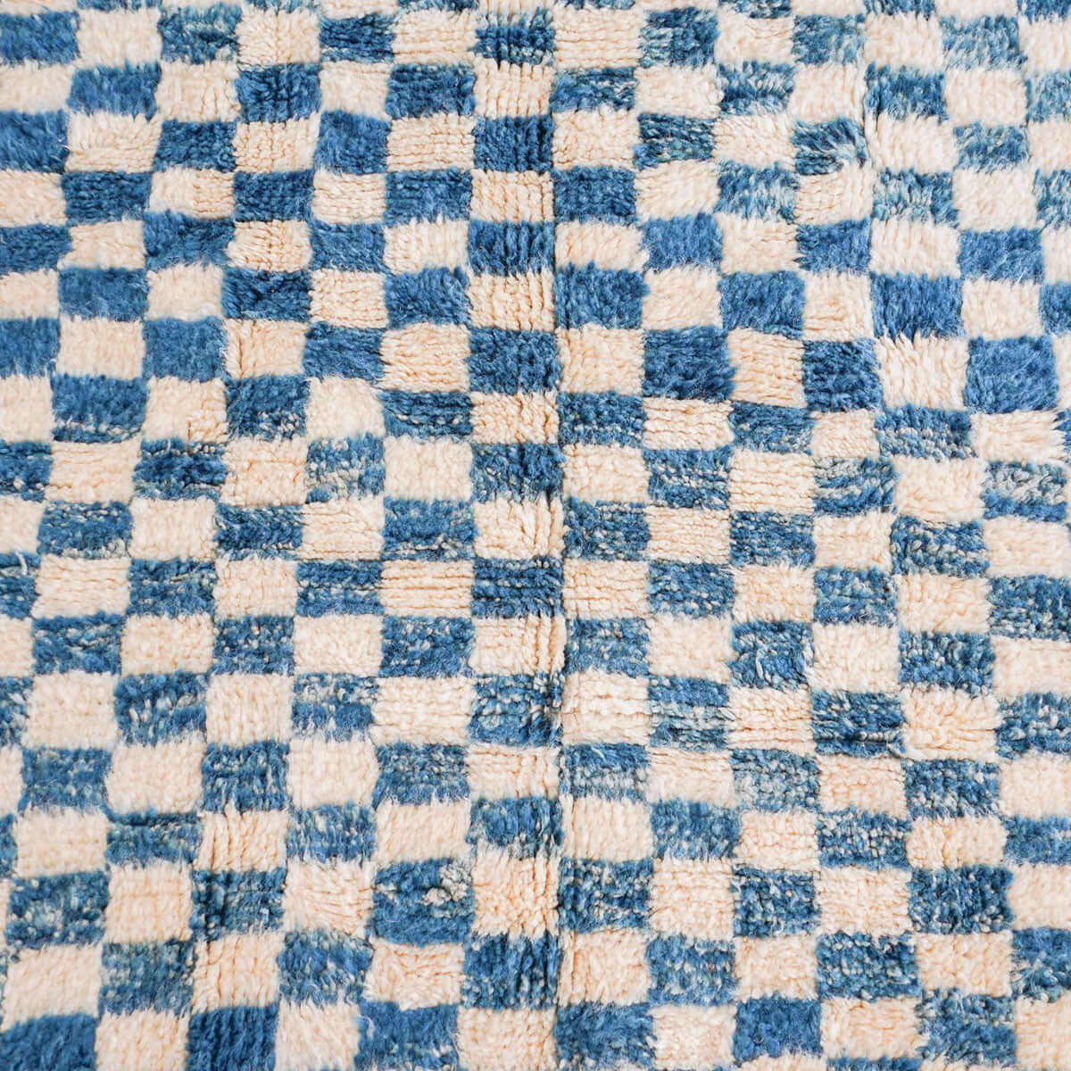 Blue Checkered Rug - Berber Handicraft