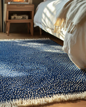 Blue Dotted Berber Rug