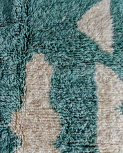 Blue Handmade Rug 3 X 5 Ft | 90 X 150 Cm / With Tassels / Short (0.4” / 1 cm)