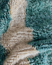 Blue Handmade Rug 3 X 5 Ft | 90 X 150 Cm / With Tassels / Short (0.4” / 1 cm)