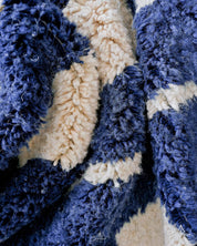 Blue Handwoven Rug 3 X 5 Ft | 90 X 150 Cm / With Tassels / Short (0.4” / 1 cm)
