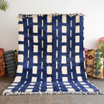 Blue Handwoven Rug - Berber Handicraft