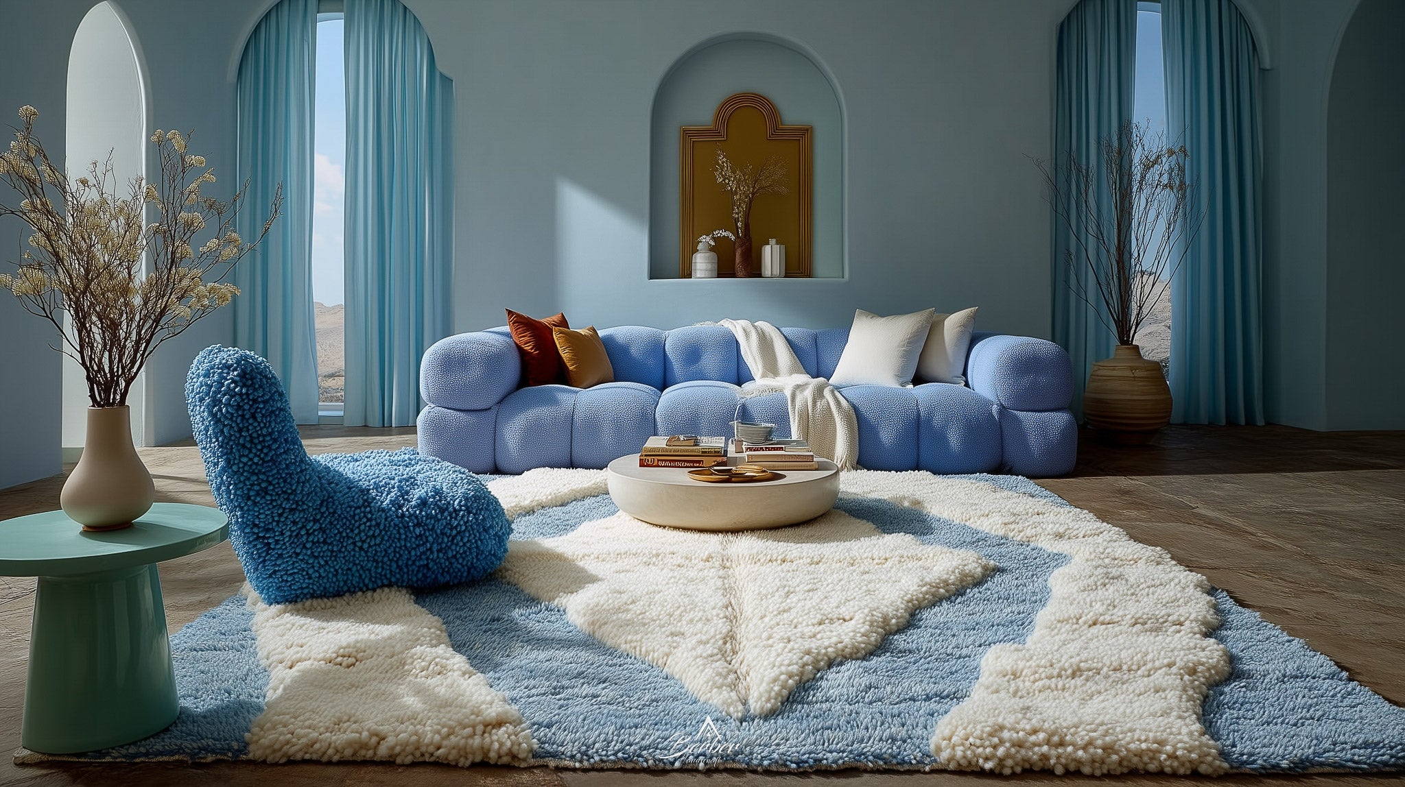 Blue-Moroccan-rugs-cover-desktop-7-Berber Handicraft