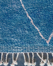 Blue Treillis Rug-Berber Handicraft