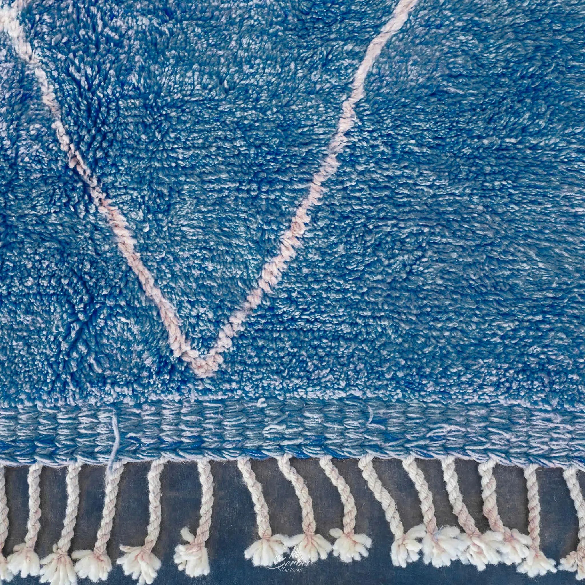 Blue Treillis Rug-Berber Handicraft