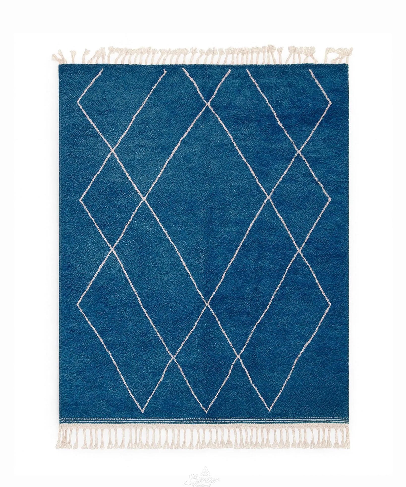 Blue Treillis Rug-Berber Handicraft
