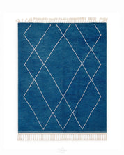 Blue Treillis Rug-Berber Handicraft