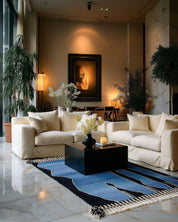 Blue Woven Rug-Berber Handicraft