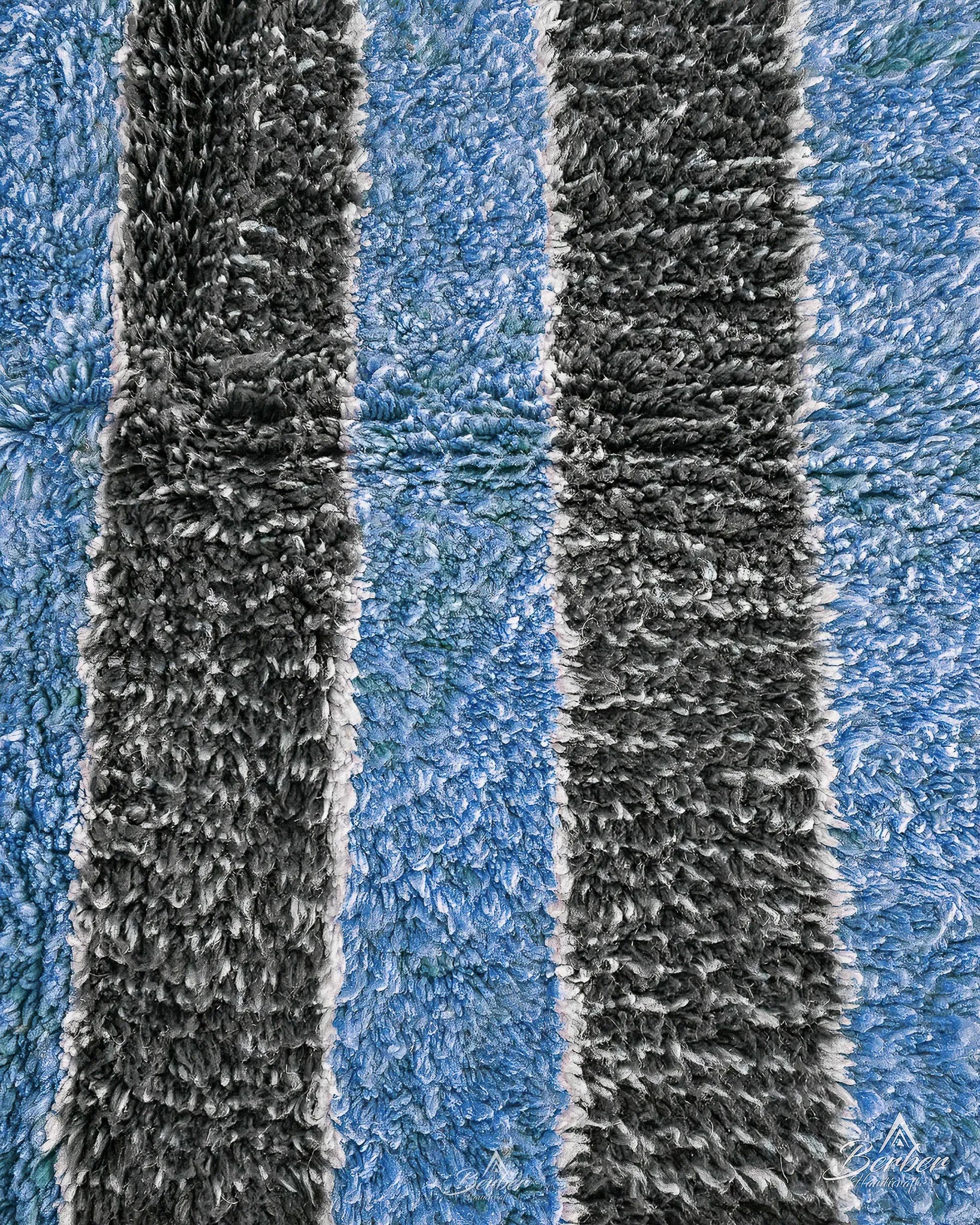 Blue Woven Rug-Berber Handicraft