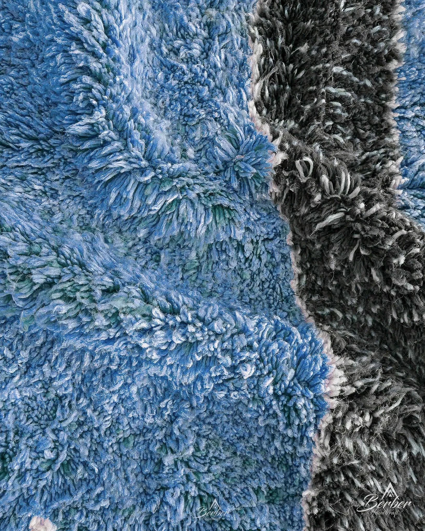 Blue Woven Rug-Berber Handicraft
